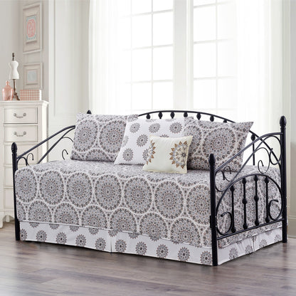 Ensemble de couvre-lit Serenta 6 pièces en mélange de coton pour lit de jour - 75 x 39