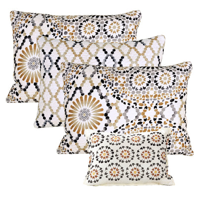 Ensemble de couvre-lit Serenta 6 pièces en mélange de coton pour lit de jour - 75 x 39