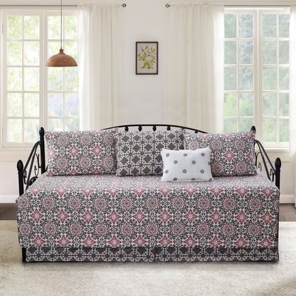 Ensemble de couvre-lit Serenta 6 pièces en mélange de coton pour lit de jour - 75 x 39