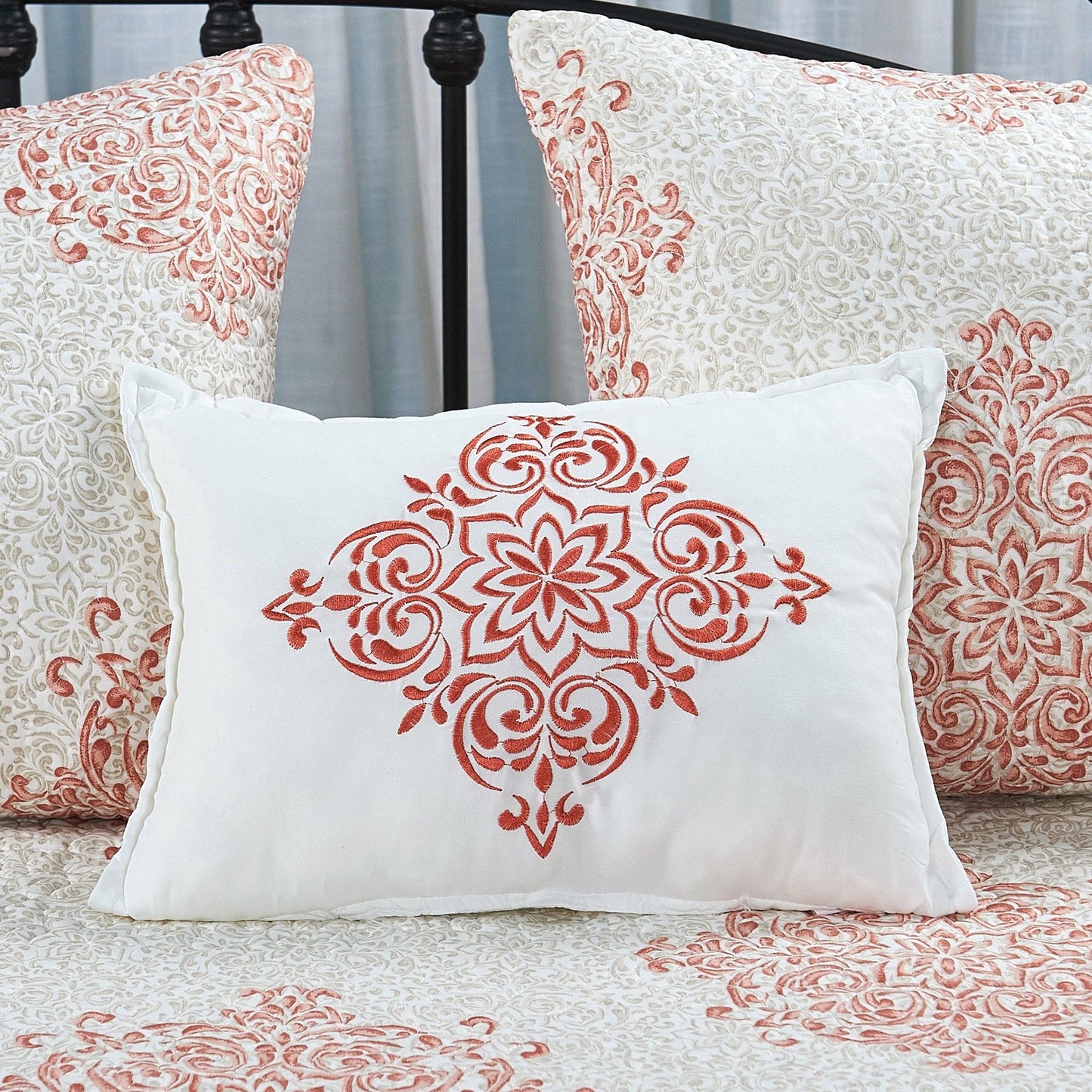 Ensemble de couvre-lit Serenta 6 pièces en mélange de coton pour lit de jour - 75 x 39