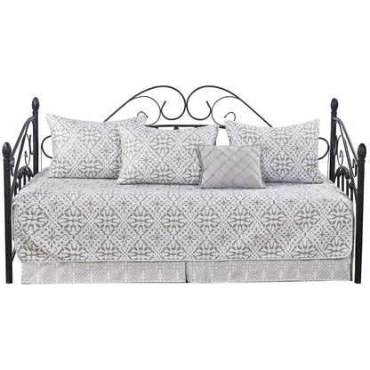 Ensemble de couvre-lit Serenta 6 pièces en mélange de coton pour lit de jour - 75 x 39