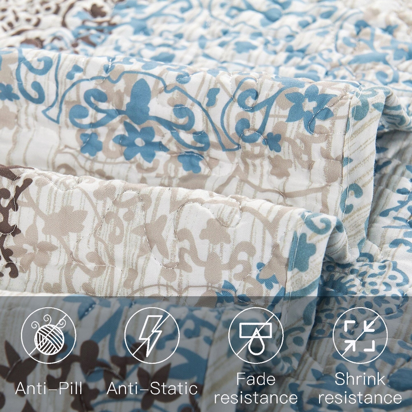 Ensemble de couvre-lit Serenta 6 pièces en mélange de coton pour lit de jour - 75 x 39