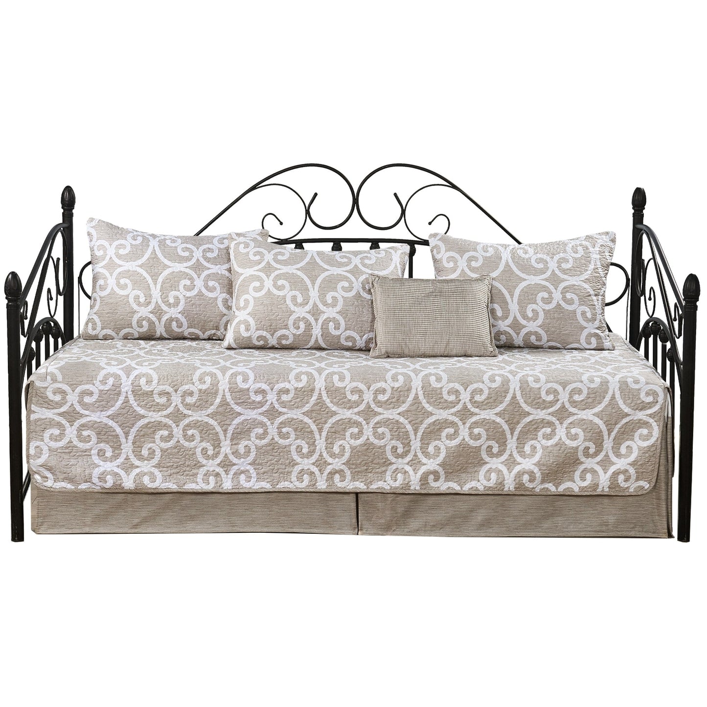 Ensemble de couvre-lit Serenta 6 pièces en mélange de coton pour lit de jour - 75 x 39