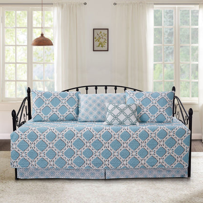 Ensemble de couvre-lit Serenta 6 pièces en mélange de coton pour lit de jour - 75 x 39