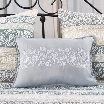 Ensemble de couvre-lit Serenta 6 pièces en mélange de coton pour lit de jour - 75 x 39