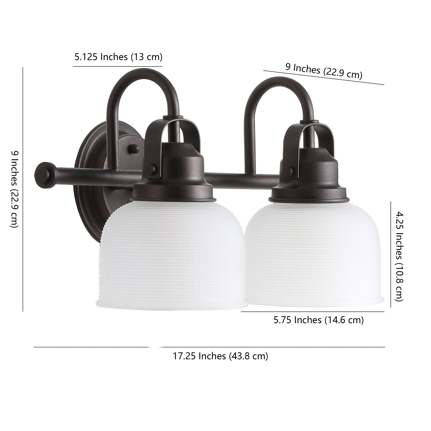 Applique murale LED Shirley en métal et verre, par JONATHAN Y