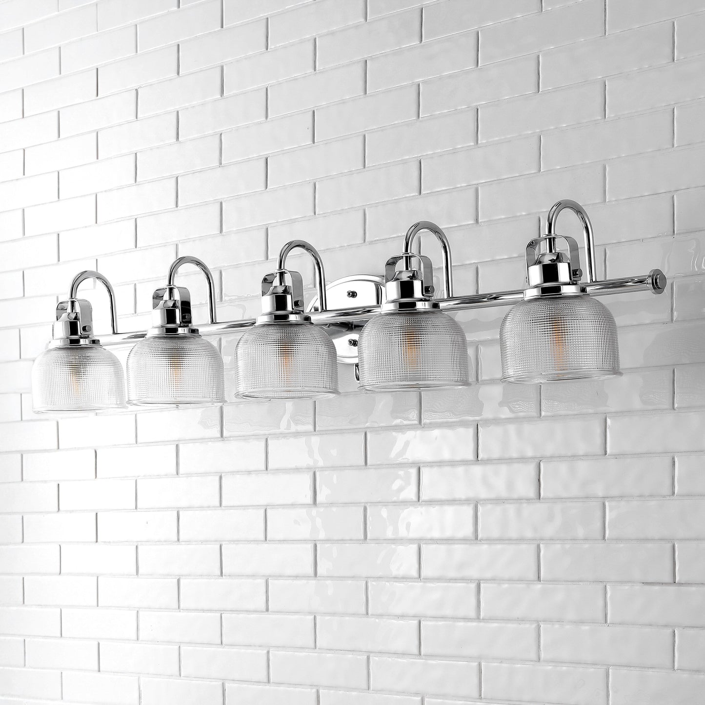 Applique murale LED Shirley en métal et verre, par JONATHAN Y