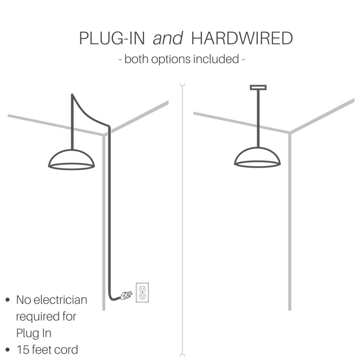 Pendentif suspendu Silver Orchid en verre Wallock et cristal facetté, à brancher ou à câblé