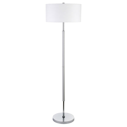 Lampadaire Simone à 2 lumières avec abat-jour en tissu