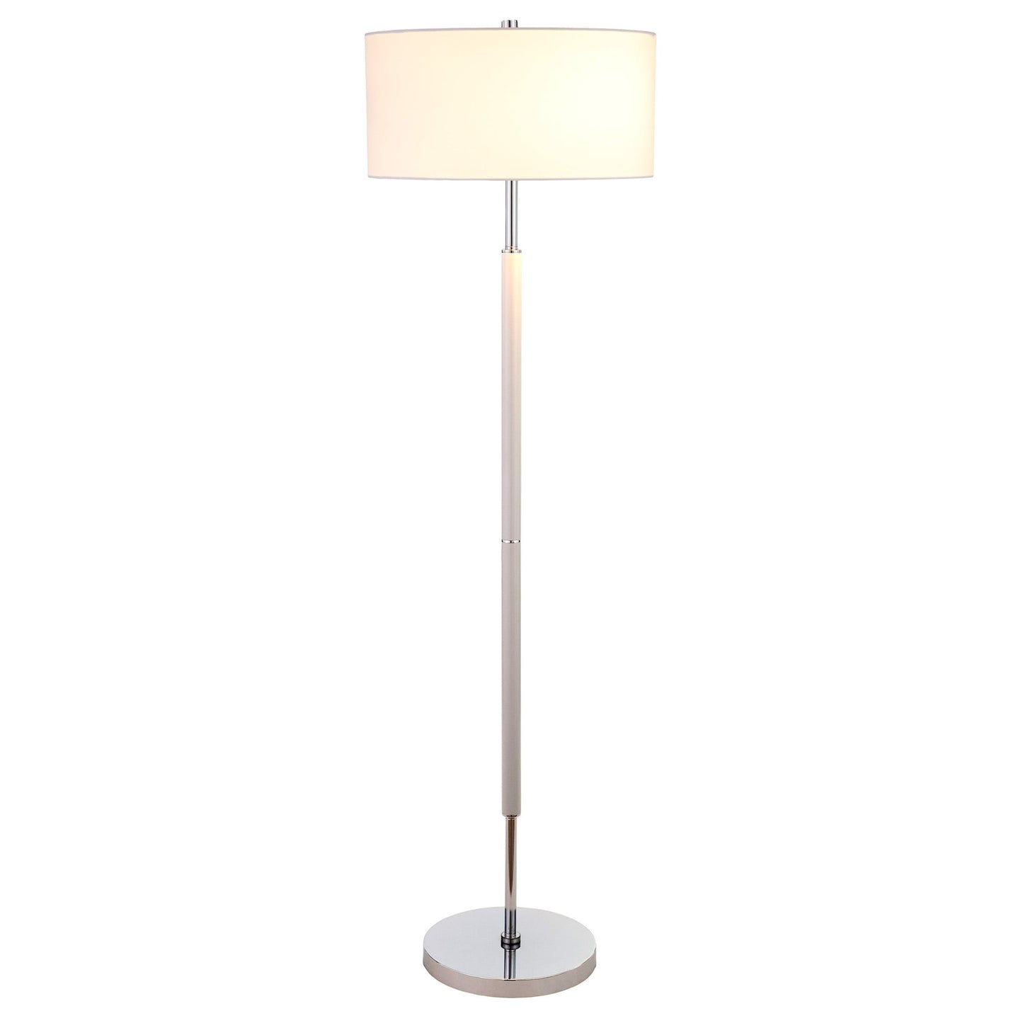 Lampadaire Simone à 2 lumières avec abat-jour en tissu