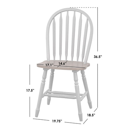 Ensemble de salle à manger 5 pièces Simple Living Carolina style ferme en bois massif avec feuille