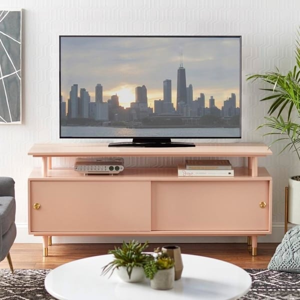 Meuble TV en bois Margo de style moderne du milieu du siècle de Simple Living