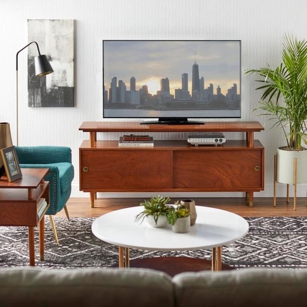 Meuble TV en bois Margo de style moderne du milieu du siècle de Simple Living