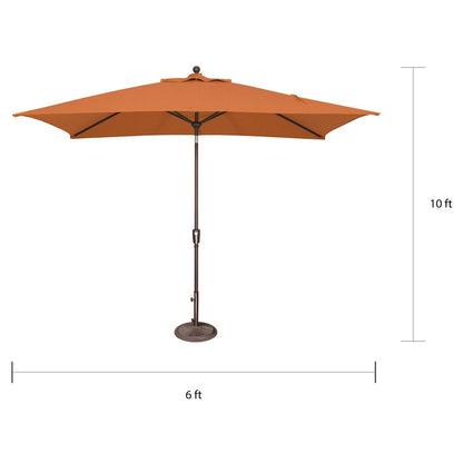 Parasol rectangulaire inclinable SimplyShade Catalina de 3 mètres (10 pieds) à bouton-poussoir