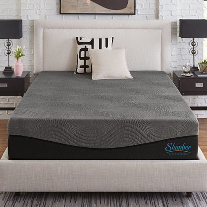 Matelas en mousse à mémoire de forme Slumber Solutions Active de 30 cm (12 pouces) couleur charbon actif