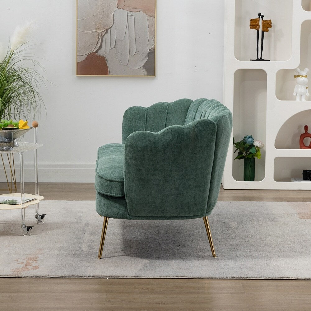 Petit canapé deux places Mini Room avec pieds en métal doré - 2 places