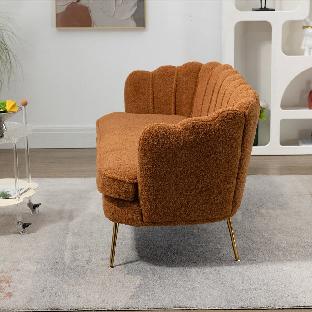 Petit canapé deux places Mini Room avec pieds en métal doré - 2 places