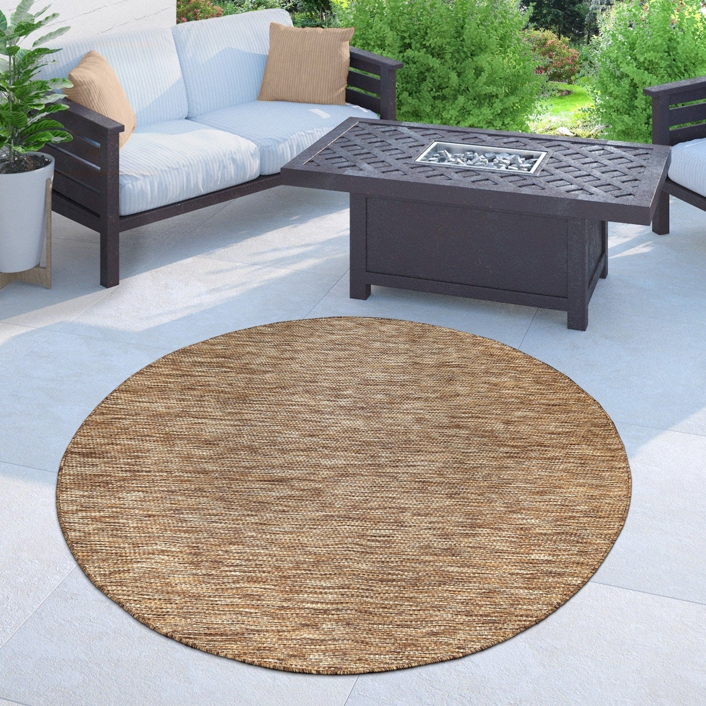 Tapis d'extérieur imperméable à motifs variés pour terrasse