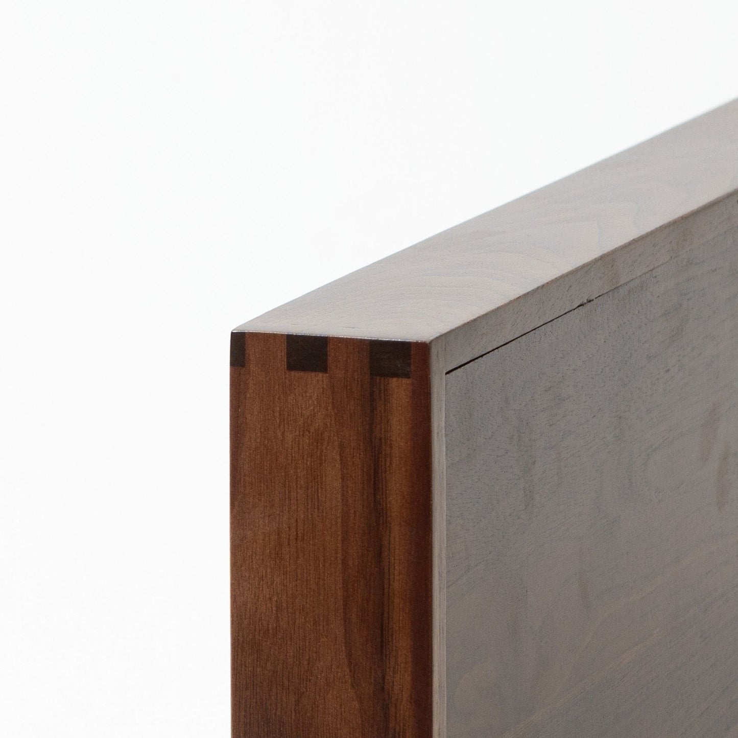 Plateau de service carré KINWELL en bois de noyer noir, style ottoman, avec poignées