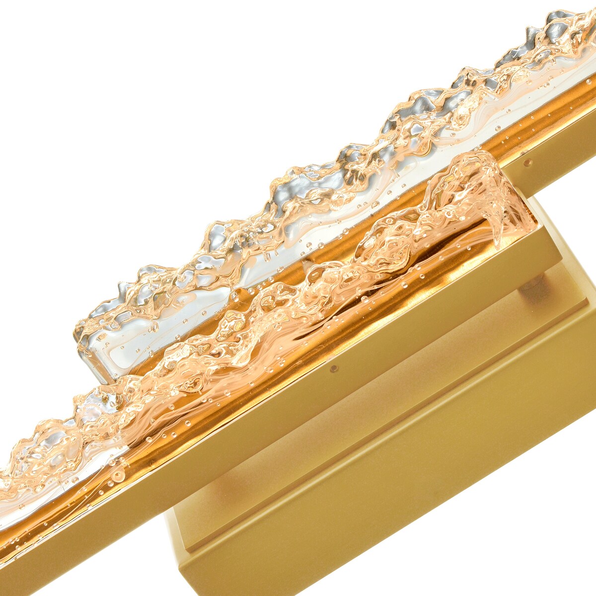 Éclairage de salle de bain en laiton à LED intégré décalé