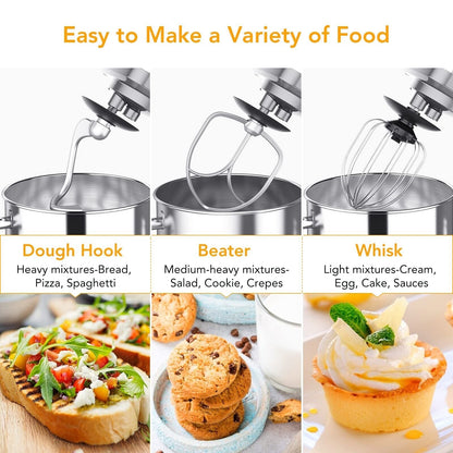 Robot pâtissier - Capacité de 7,5 L, 10 vitesses, moteur de 660 W