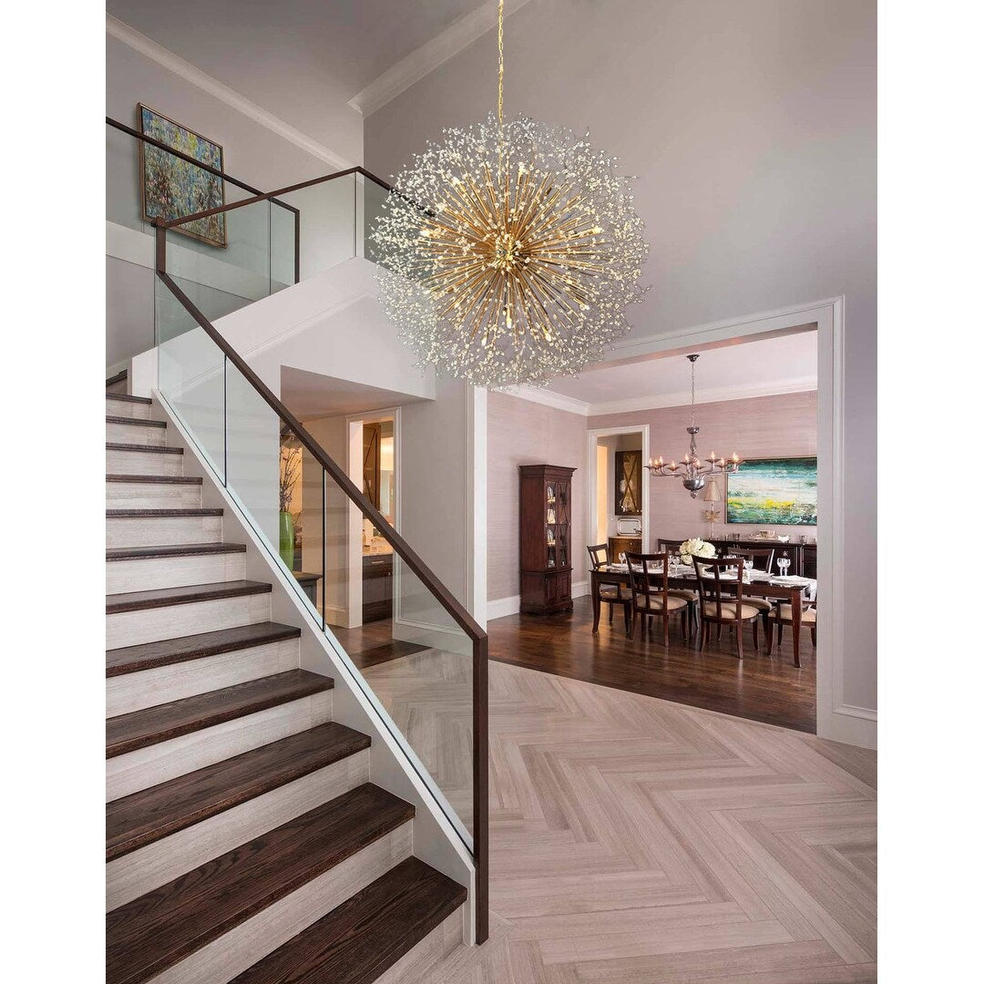 Lustre Starburst 47 de large, luminaire en cristal