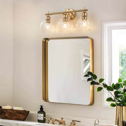 Applique murale moderne Starsky à 4 lumières avec variateur et abat-jour en verre globe