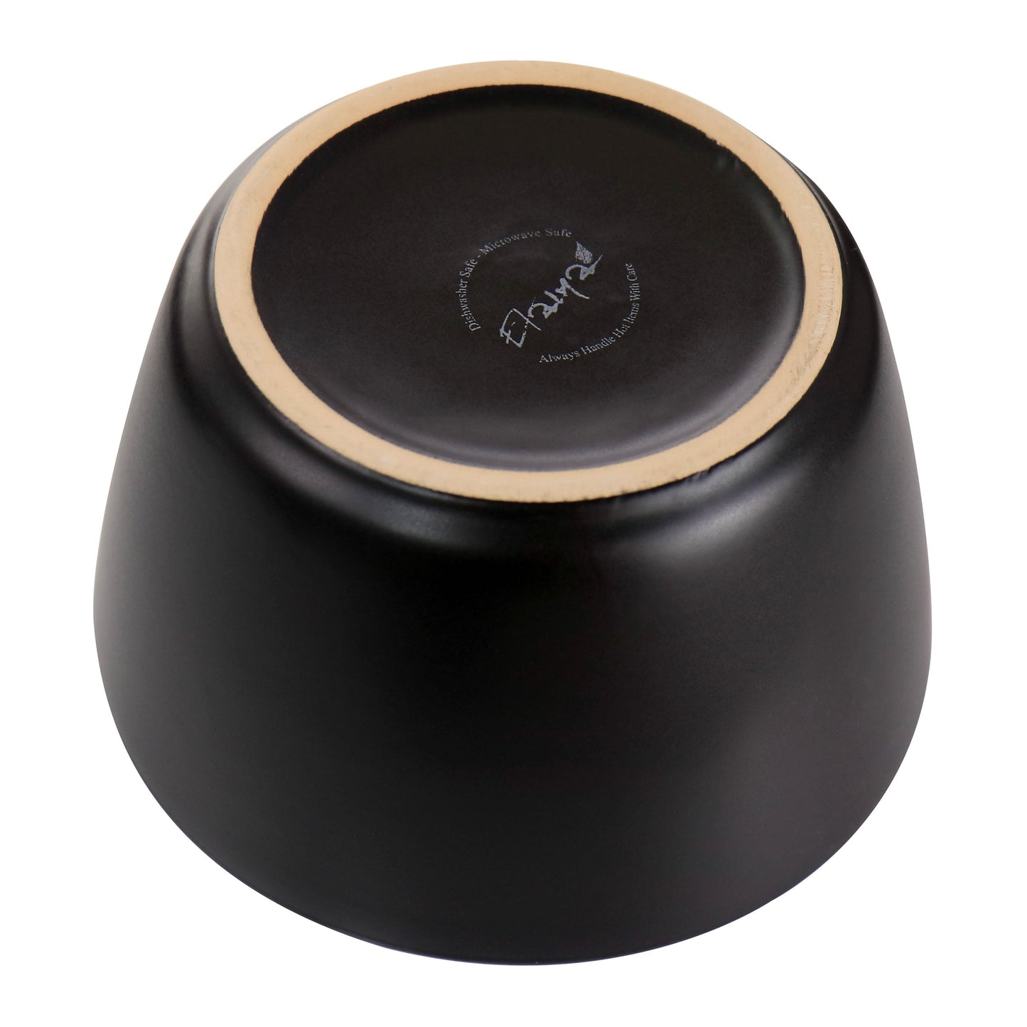 Service de table 16 pièces en grès noir à bordure dorée