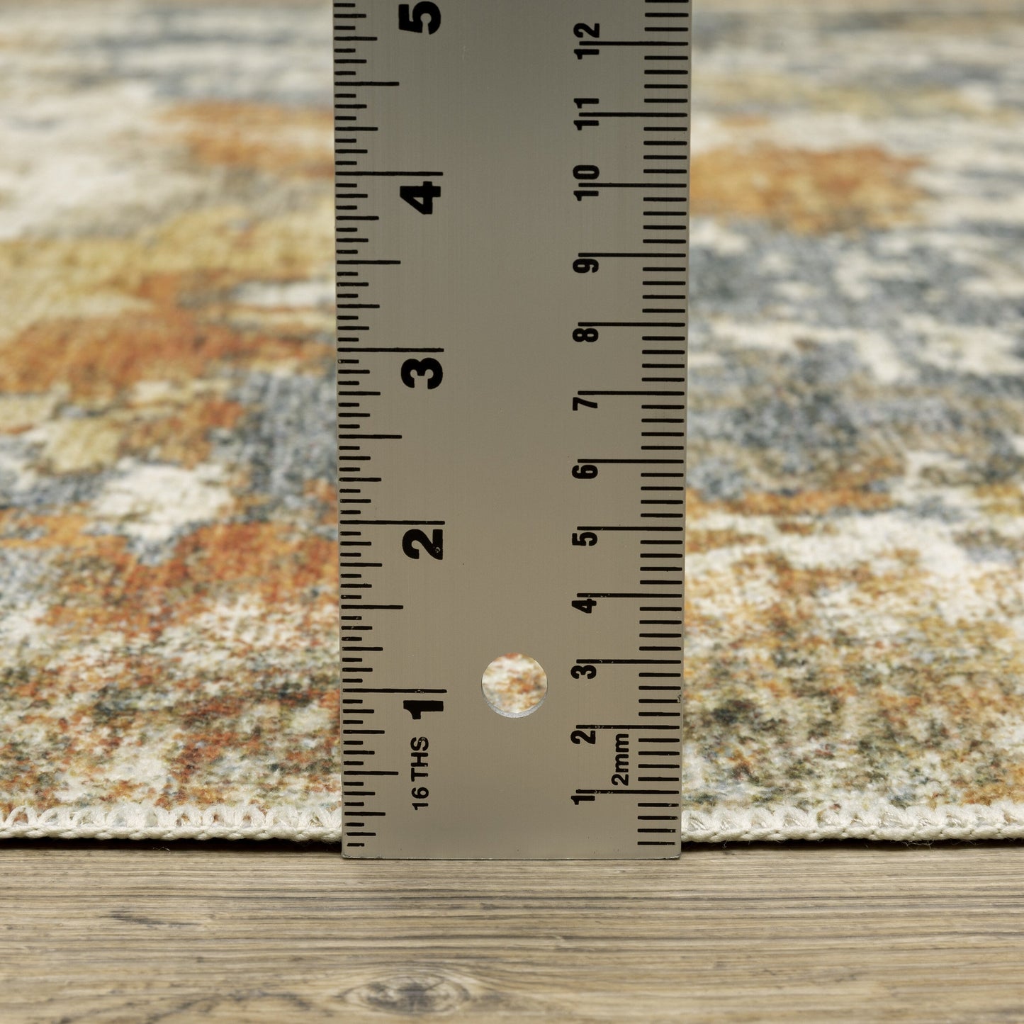 Tapis d'intérieur lavable Vista Home Marissa, style contemporain abstrait orange/bleu