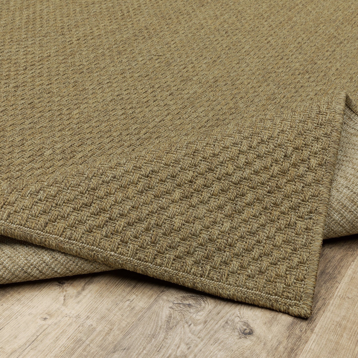 Tapis d'intérieur/extérieur Style Haven Veranda à motif panier tissé ton sur ton