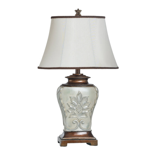 Lampe de table StyleCraft Magonia - Crème, blanc cassé avec finition dorée antique