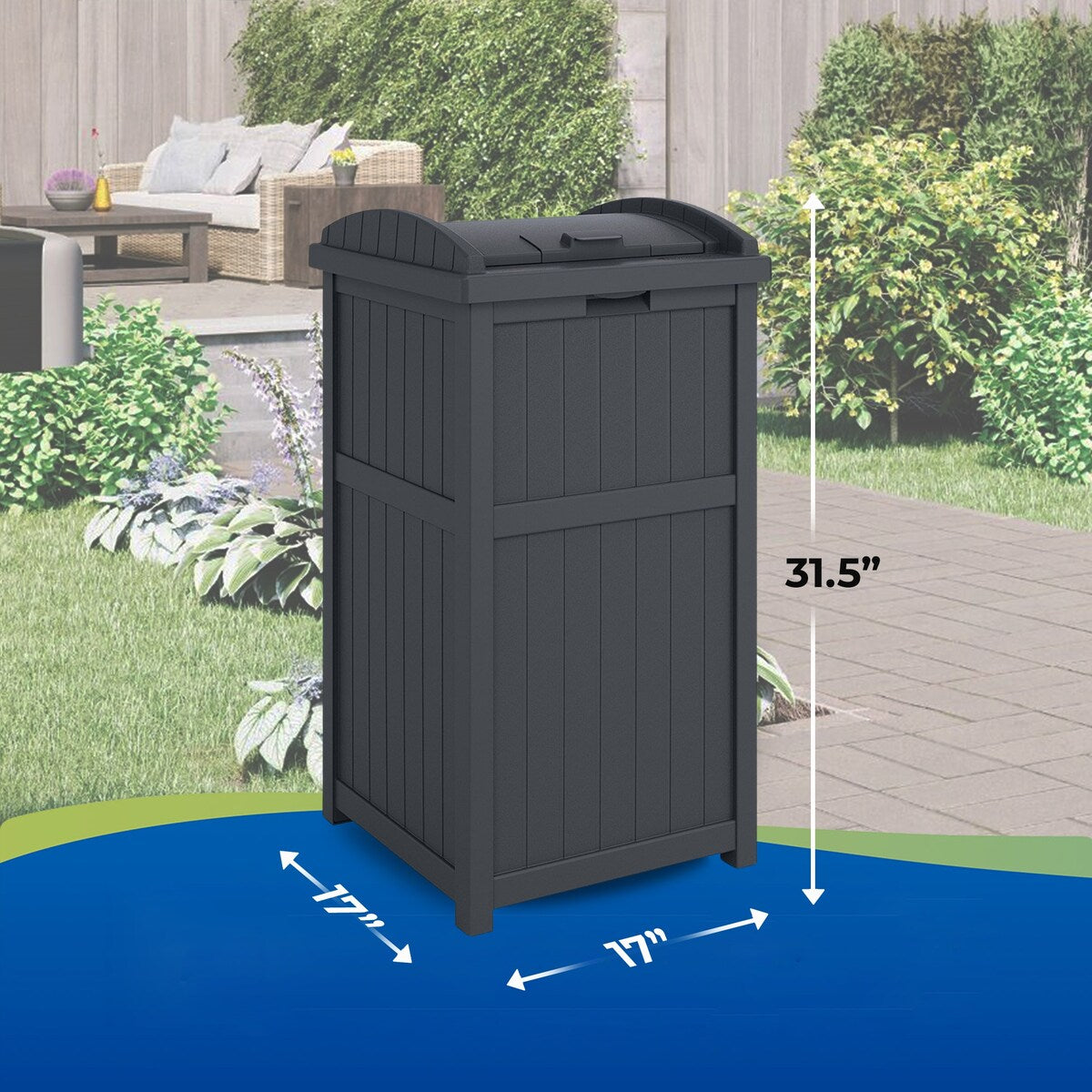 Poubelles Suncast Hideaway de 30 gallons pour l'extérieur et le cyberespace
