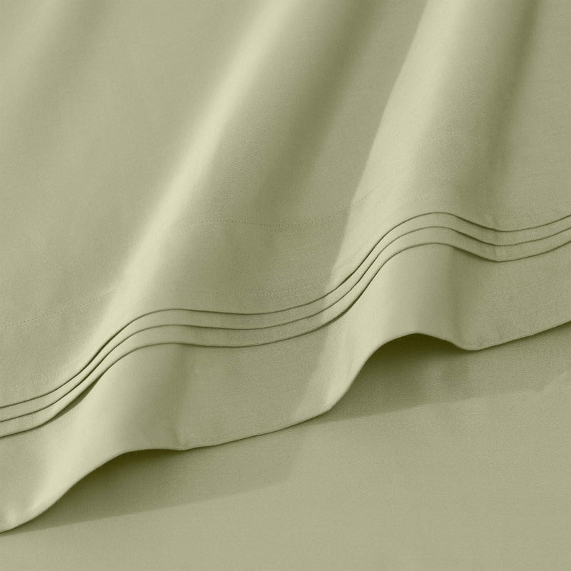 Ensemble de draps unis en coton égyptien de qualité supérieure, 1000 fils, poches profondes