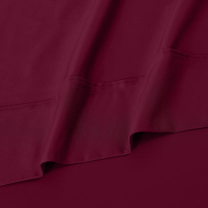 Ensemble de draps unis écologiques en coton égyptien de qualité supérieure, 1200 fils/cm²