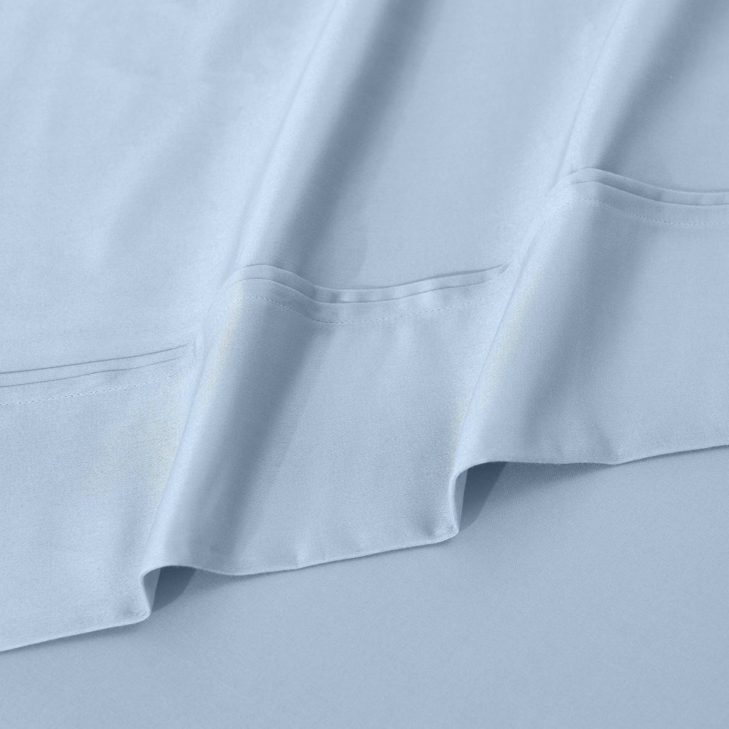 Ensemble de draps unis écologiques en coton égyptien de qualité supérieure, 1200 fils/cm²