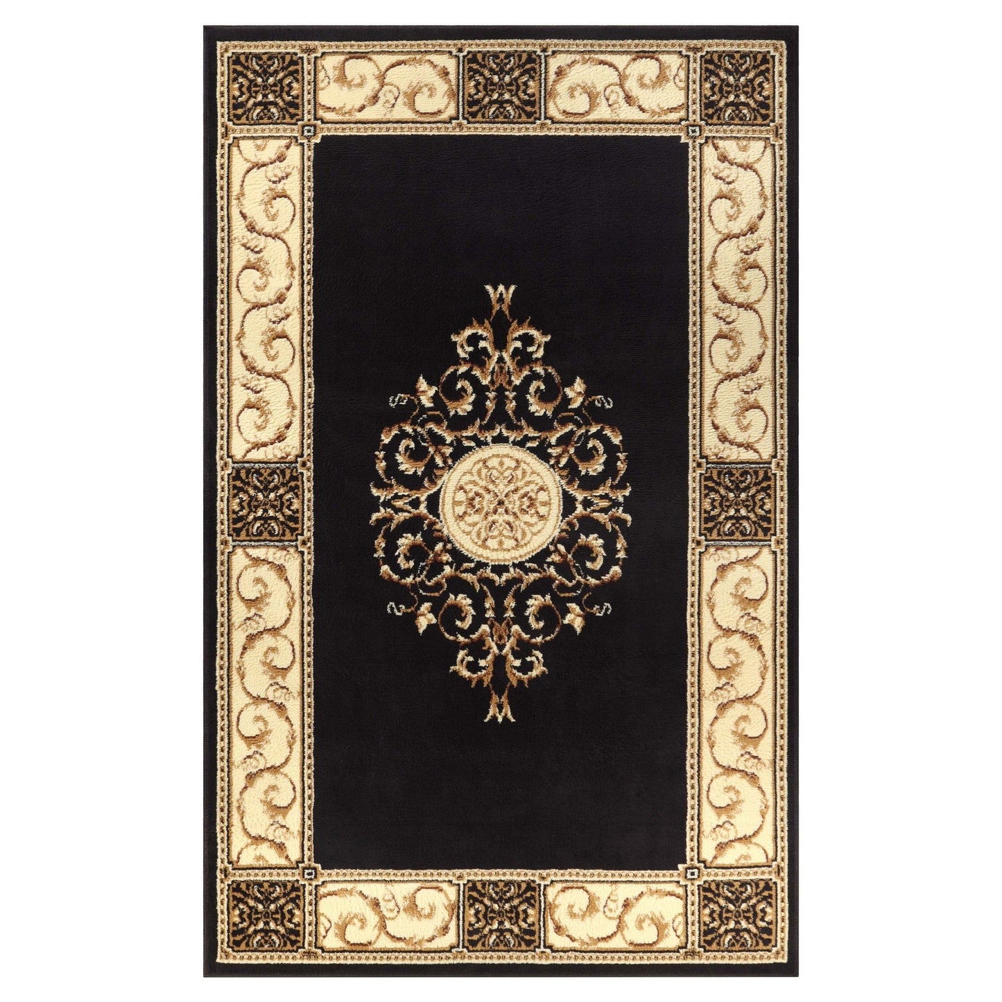 Tapis d'intérieur grand format de style traditionnel de qualité supérieure