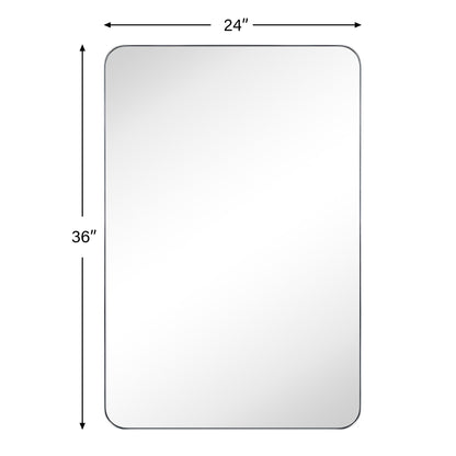 Miroir de salle de bain rectangulaire moderne et contemporain TEHOME Kengston