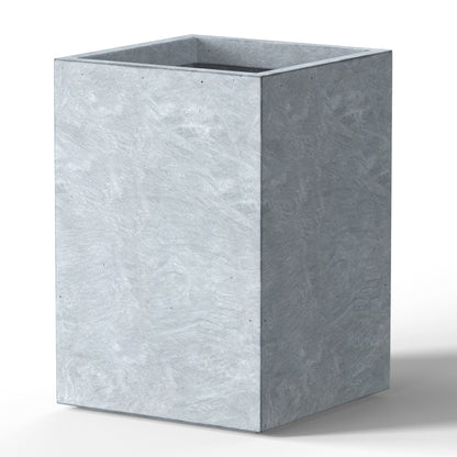 Jardinières rectangulaires hautes en béton / Grands bacs à fleurs d'intérieur et d'extérieur