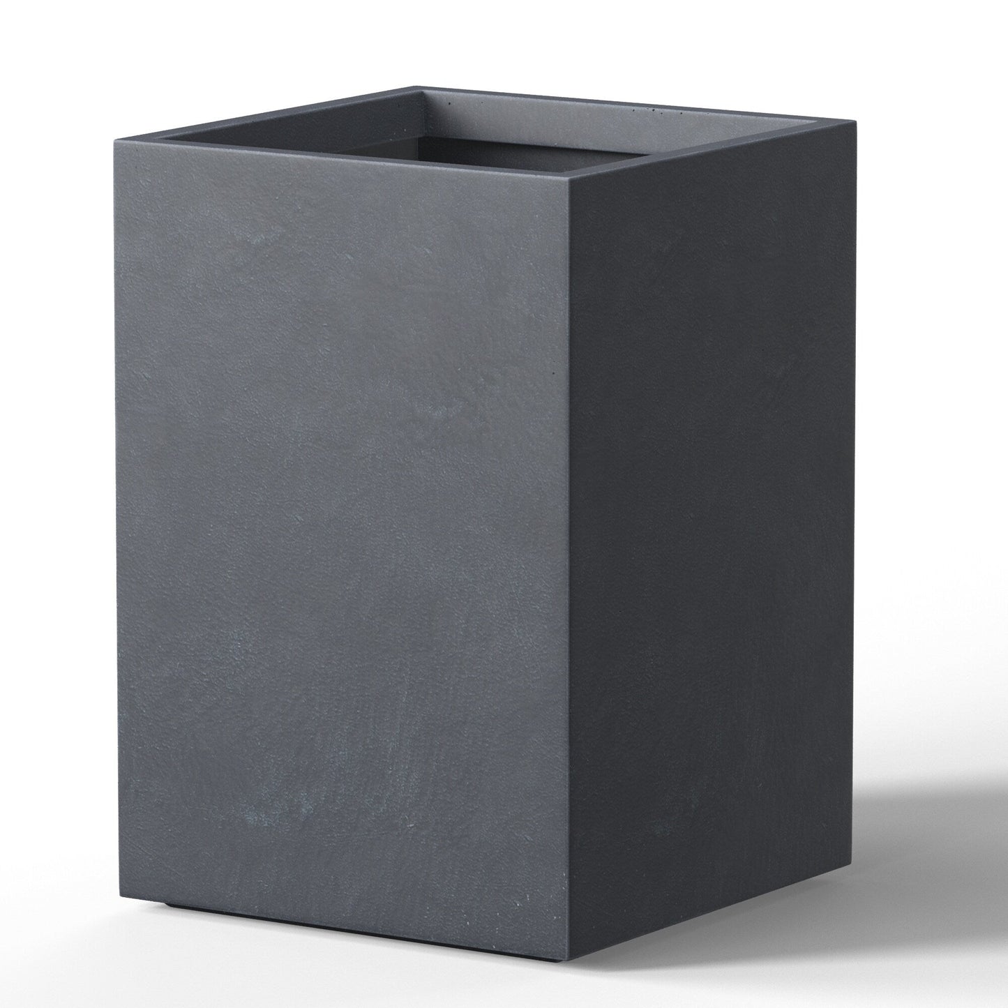 Jardinières rectangulaires hautes en béton / Grands bacs à fleurs d'intérieur et d'extérieur