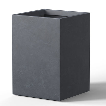 Jardinières rectangulaires hautes en béton / Grands bacs à fleurs d'intérieur et d'extérieur