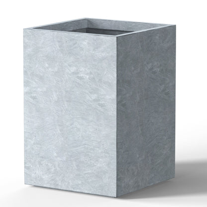 Jardinières rectangulaires hautes en béton / Grands bacs à fleurs d'intérieur et d'extérieur