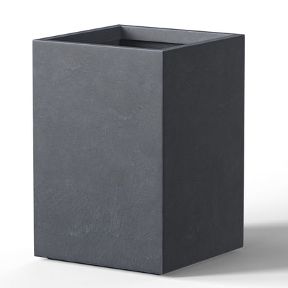 Jardinières rectangulaires hautes en béton / Grands bacs à fleurs d'intérieur et d'extérieur