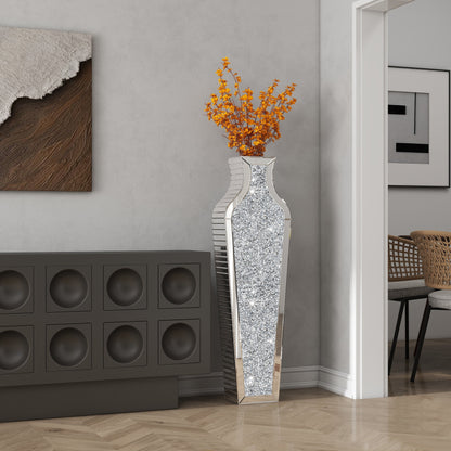 Grand vase de sol en diamants broyés