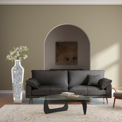 Grand vase de sol en diamants broyés