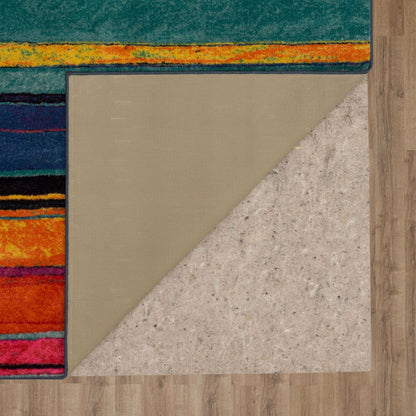 Tapis de style bohème à rayures multicolores Sultan de la collection Curated Nomad