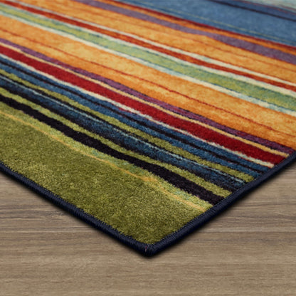 Tapis de style bohème à rayures multicolores Sultan de la collection Curated Nomad