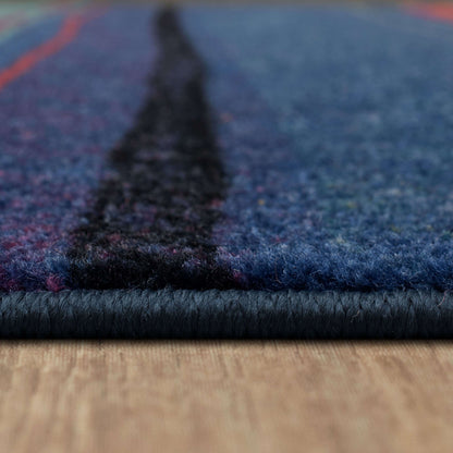 Tapis de style bohème à rayures multicolores Sultan de la collection Curated Nomad