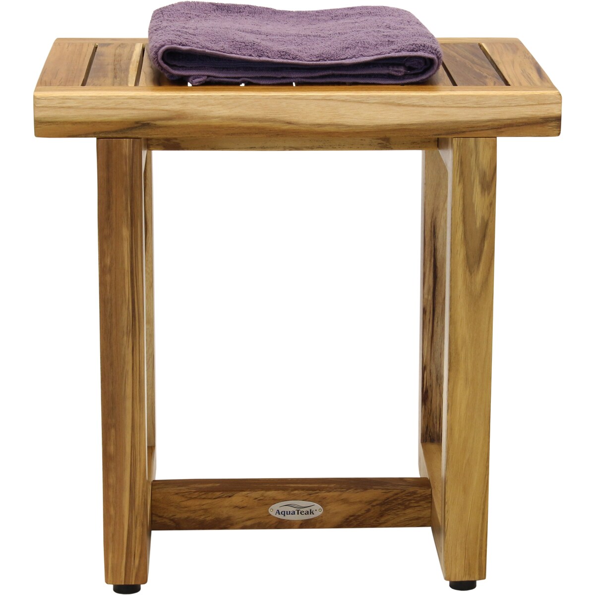 Banc de douche original en teck pour spa