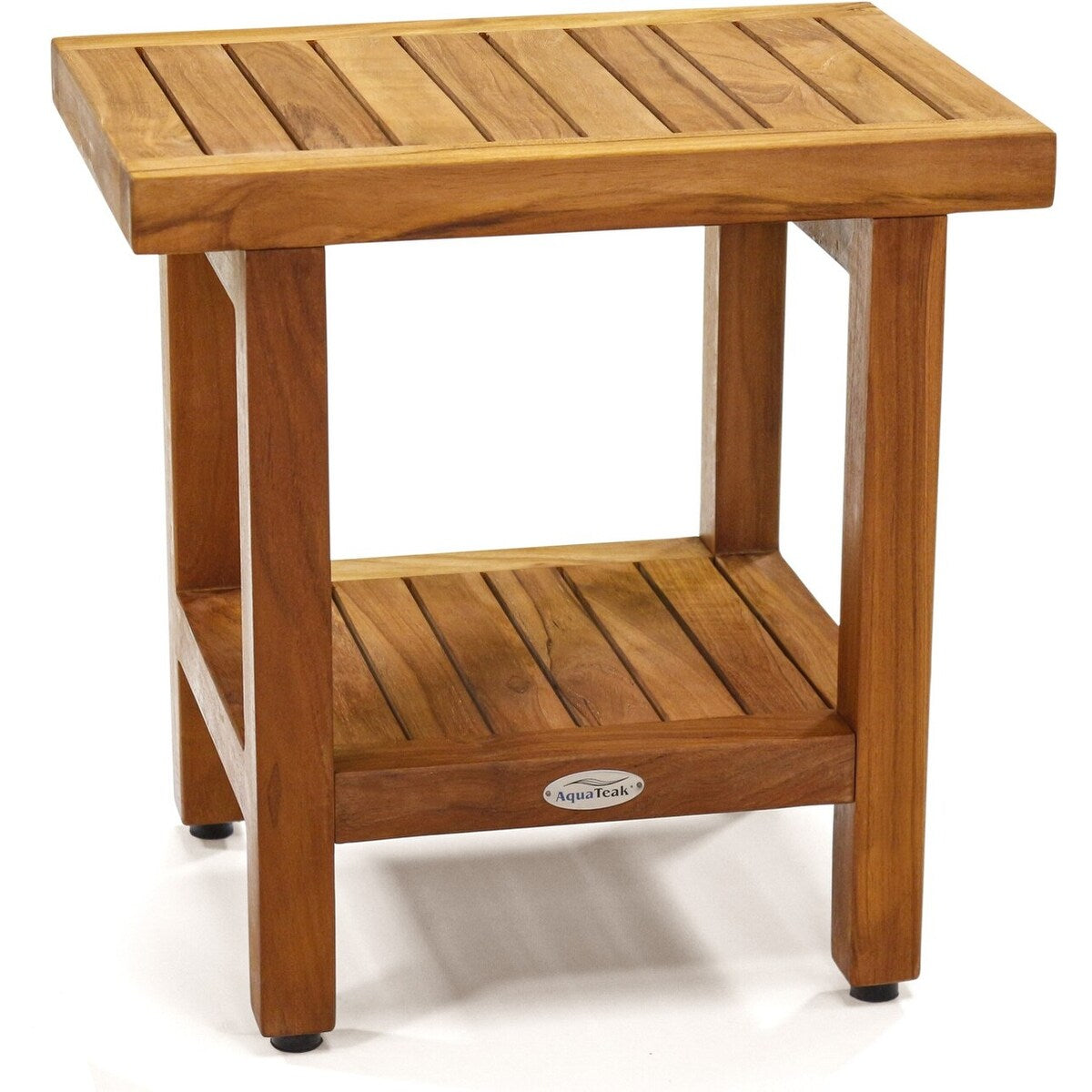 Banc de douche original en teck pour spa