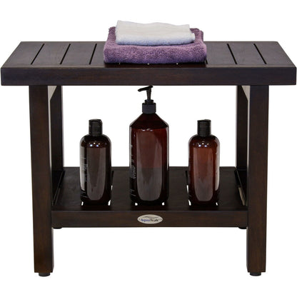 Banc de douche original en teck pour spa